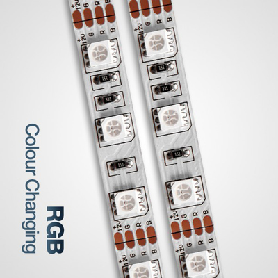 Lampade fluorescenti flessibili 12V 60 LEDs/M di SMD 5050 RGB LED 5 m. per illuminazione domestica