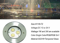IL RGB DMX LED subacqueo all'aperto accende l'acciaio inossidabile 3W per la piscina/stagno