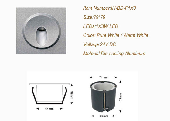Luce fissata al muro messa LED dell'angolo d'apertura 80°, luce bianca pura della scala di 3 W mini LED