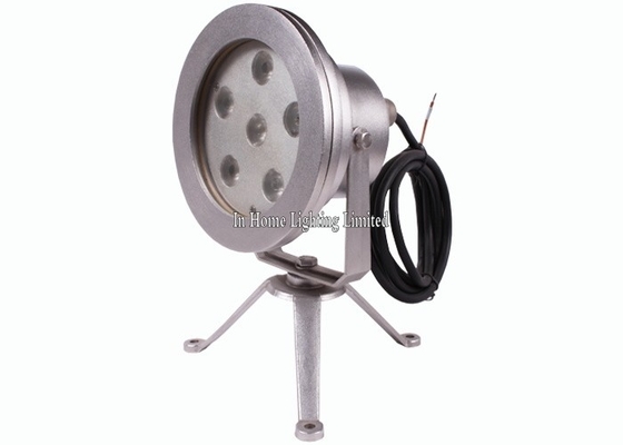 La luce subacquea impermeabile di 316ss LED, piscina ha condotto il vetro temperato 18W delle luci 6W