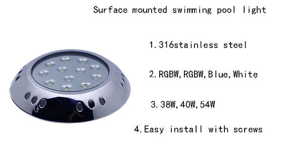 12 il controllo Rgb di CC 54w rf di volt ha condotto l'illuminazione della piscina per lo stagno dello stagno