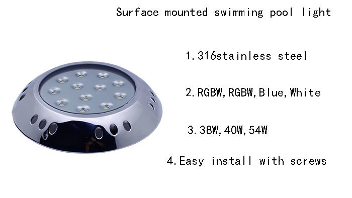 12 il controllo Rgb di CC 54w rf di volt ha condotto l'illuminazione della piscina per lo stagno dello stagno