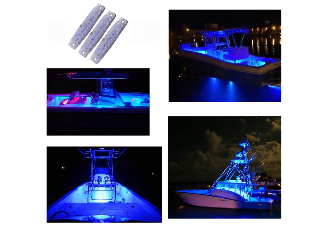 luci d'ingombro di indicatore sottili della barca 12V di Marine Caravans LED del rimorchio blu bianco LED della luce