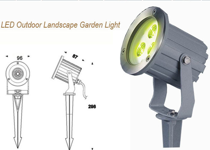 Il giardino all'aperto di IP67 IL RGB LED accende 3W/luce esteriore della punta del giardino del paesaggio